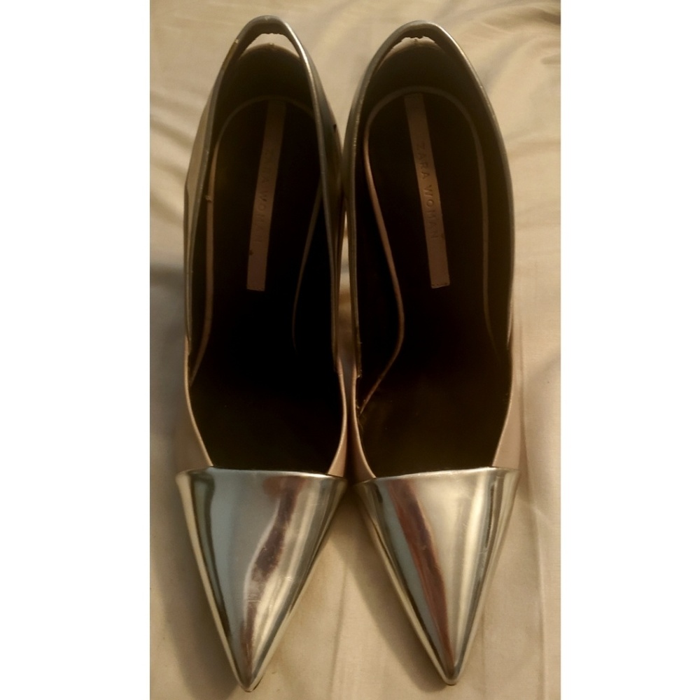 ZARA Silver High Heels